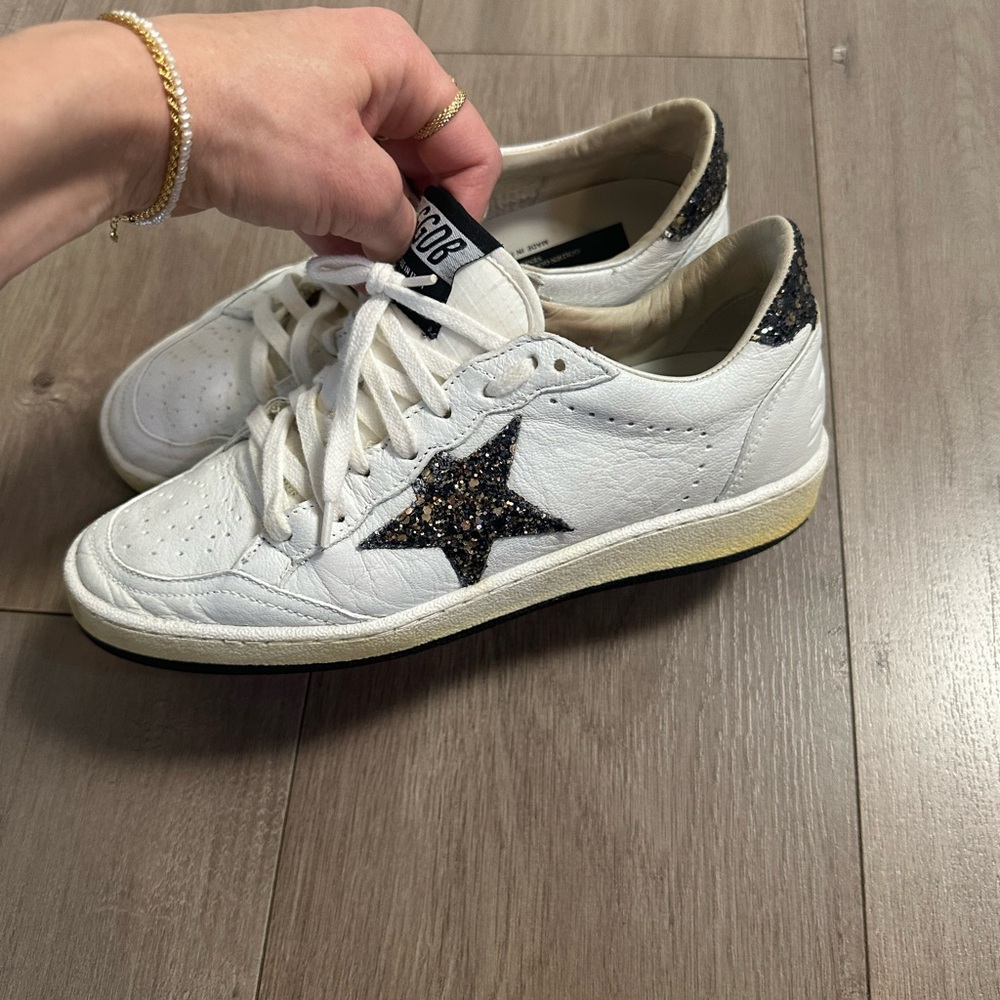 Golden Goose White and Black Women's Sneakers